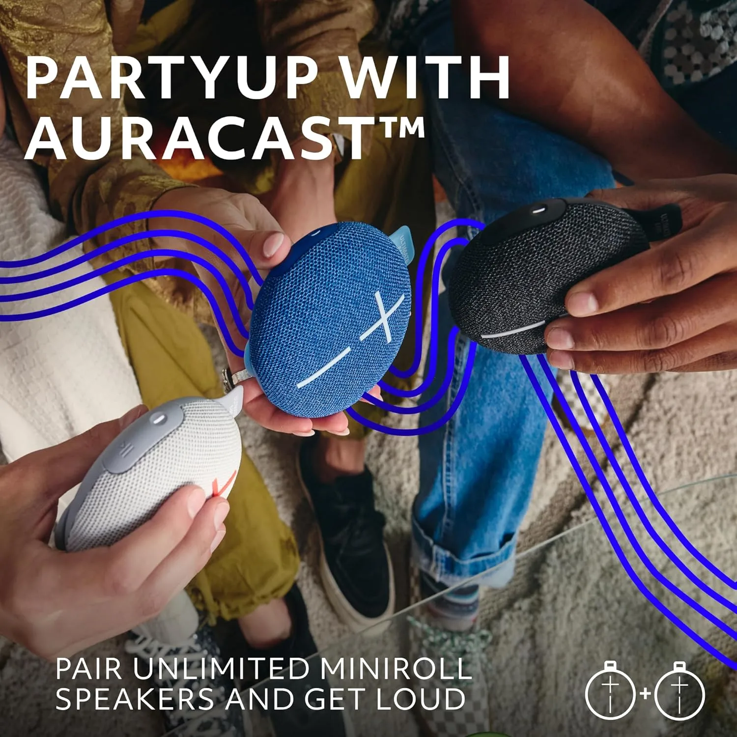 ULTIMATE EARS MINIROLL Ultra-Portable Waterproof Bluetooth Speaker