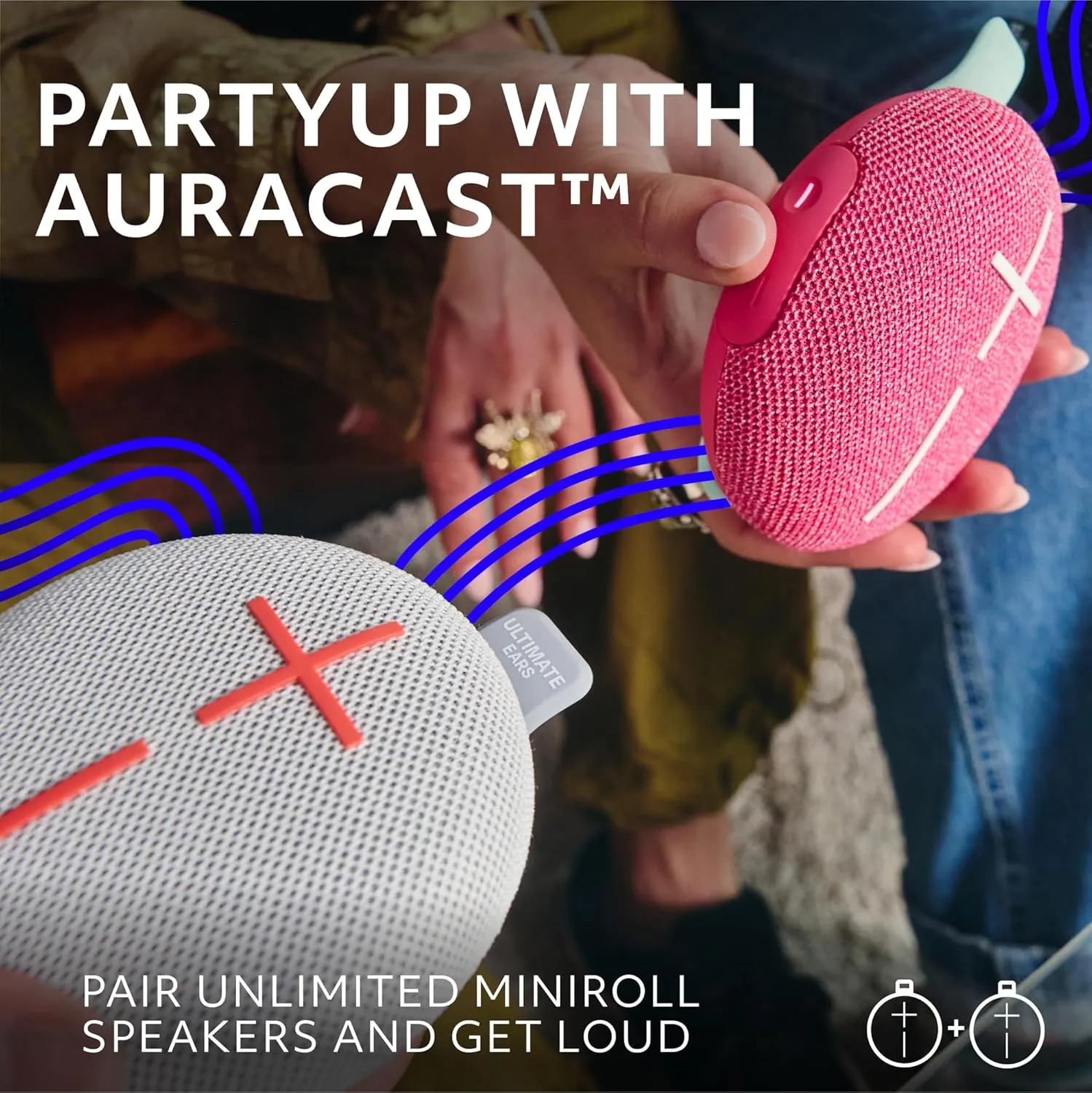 ULTIMATE EARS MINIROLL Ultra-Portable Waterproof Bluetooth Speaker