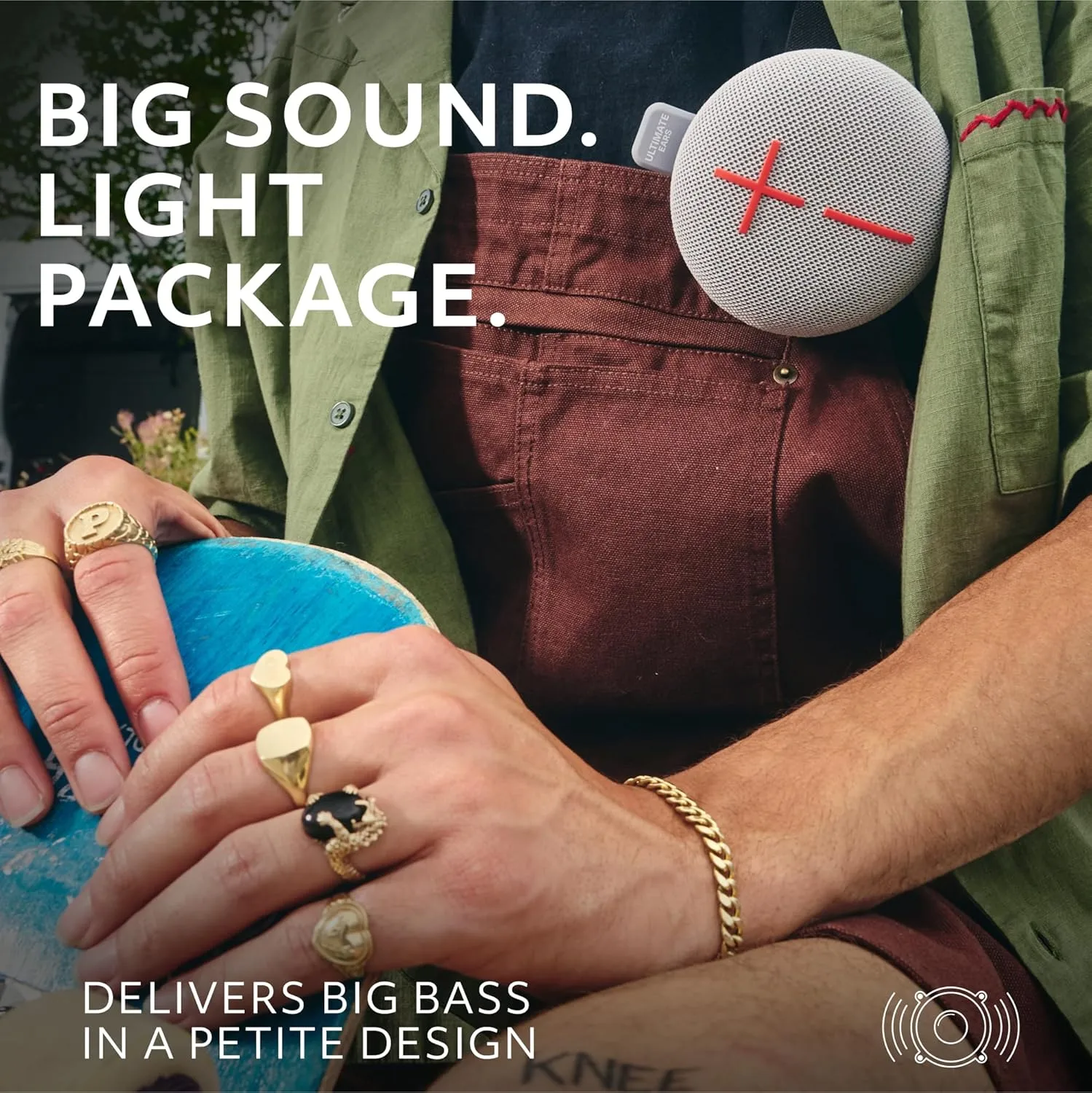 ULTIMATE EARS MINIROLL Ultra-Portable Waterproof Bluetooth Speaker