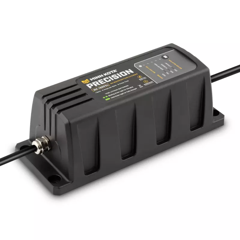 Minn Kota Precision MK-106PCL On-Board Battery Charger with 1 Charging Bank, 6 Amps