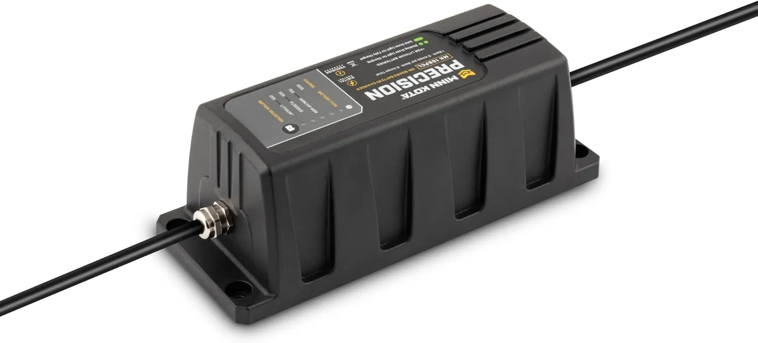 Minn Kota Precision MK-106PCL On-Board Battery Charger with 1 Charging Bank, 6 Amps