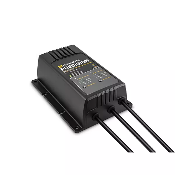 Minn Kota Precision MK 230PCL On-Board Battery Charger with 2 Charging Banks, 15 Amps per Bank