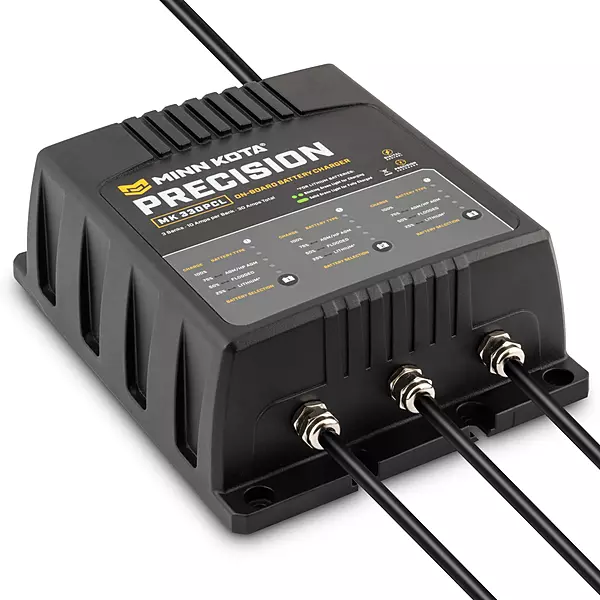 Minn Kota Precision MK-330PCL On-Board Battery Charger with 3 Charging Banks, 10 Amps per Bank One Size Chargers