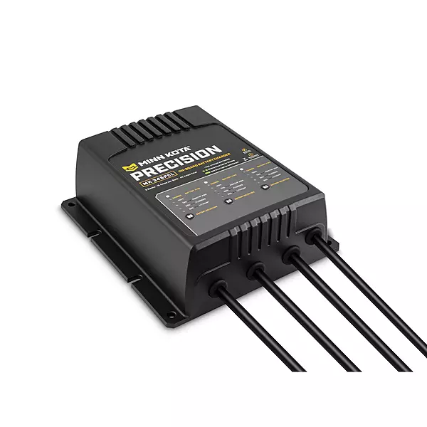 Minn Kota Precision MK 345PCL On-Board Battery Charger with 3 Charging Banks, 15 Amps per Bank