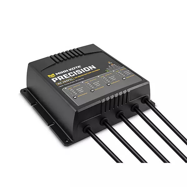 Minn Kota Precision MK 460PCL On-Board Battery Charger with 4 Charging Banks, 15 Amps per Bank