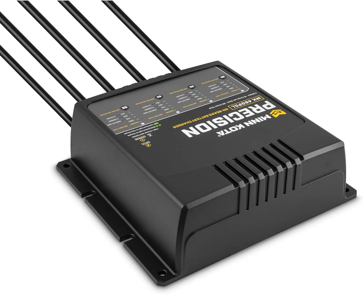 Minn Kota Precision MK 460PCL On-Board Battery Charger with 4 Charging Banks, 15 Amps per Bank