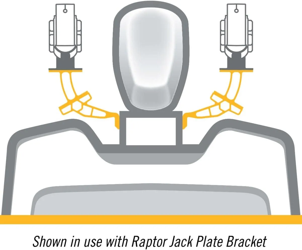 Minn Kota Raptor Direct Mount Angle Bracket, Black