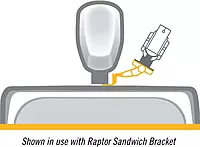 Minn Kota Raptor Jack Plate Adapter Bracket - Port, 5" Setback, 4" Rise, Black