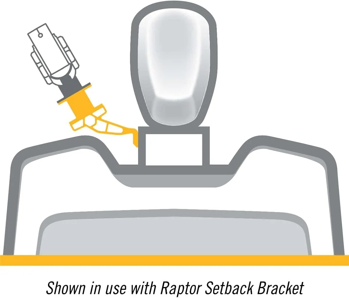 Minn Kota Raptor Jack Plate Adapter Bracket - Starboard, 2" Setback, 6" Rise, Black