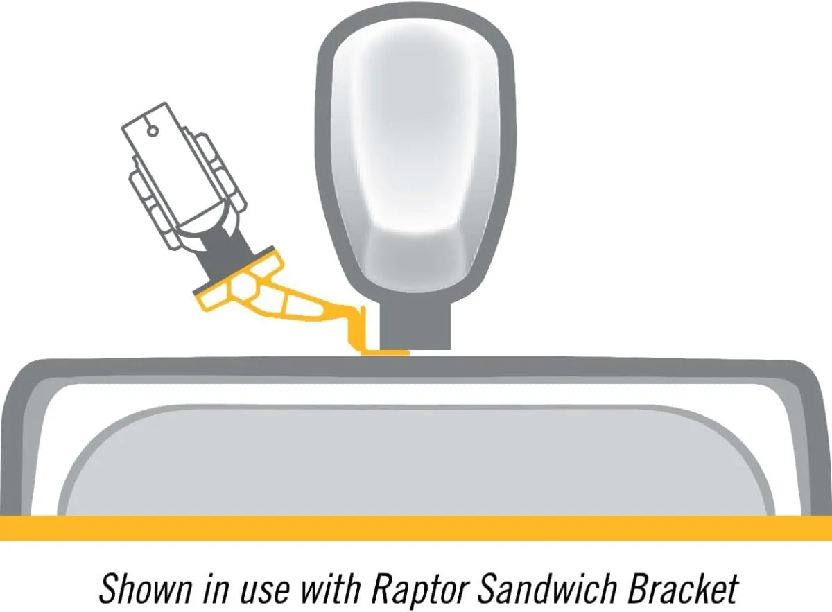 Minn Kota Raptor Jack Plate Adapter Bracket - Starboard, 5" Setback, 4" Rise, Black