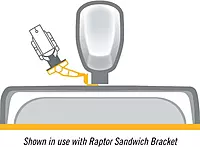 Minn Kota Raptor Jack Plate Adapter Bracket - Starboard, 2" Setback, 4" Rise, Black