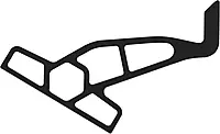 Minn Kota Raptor Jack Plate Adapter Bracket - Port, 2" Setback, 6" Rise, Black