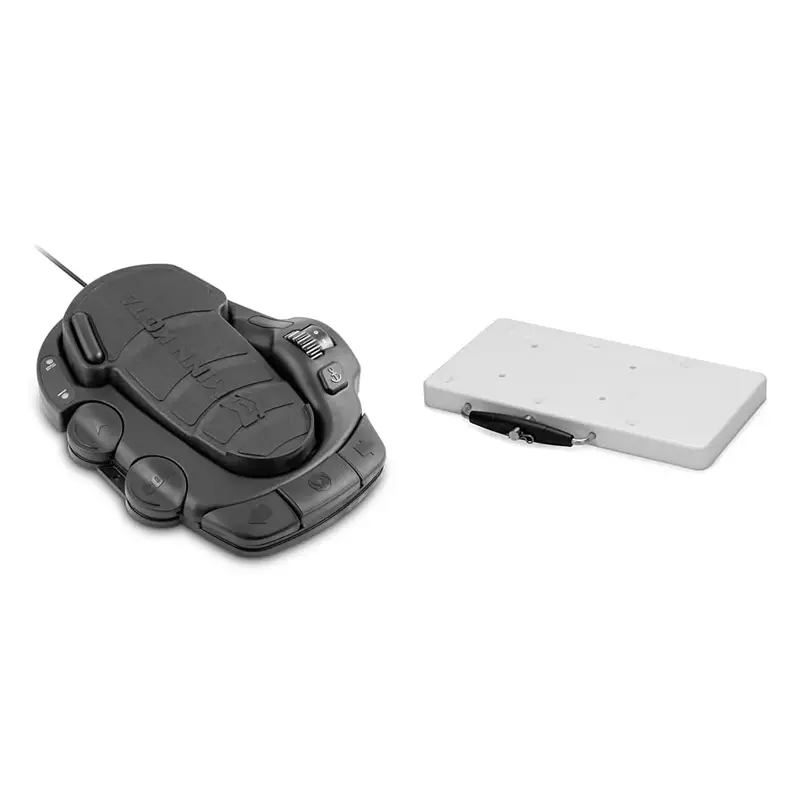 Minn Kota Terrova Electric Trolling Motor Foot Pedal and Quick Release Bracket Bundle Foot Pedal-Corded + Mount