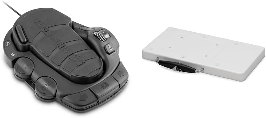 Minn Kota Terrova Electric Trolling Motor Foot Pedal and Quick Release Bracket Bundle Foot Pedal-Corded + Mount