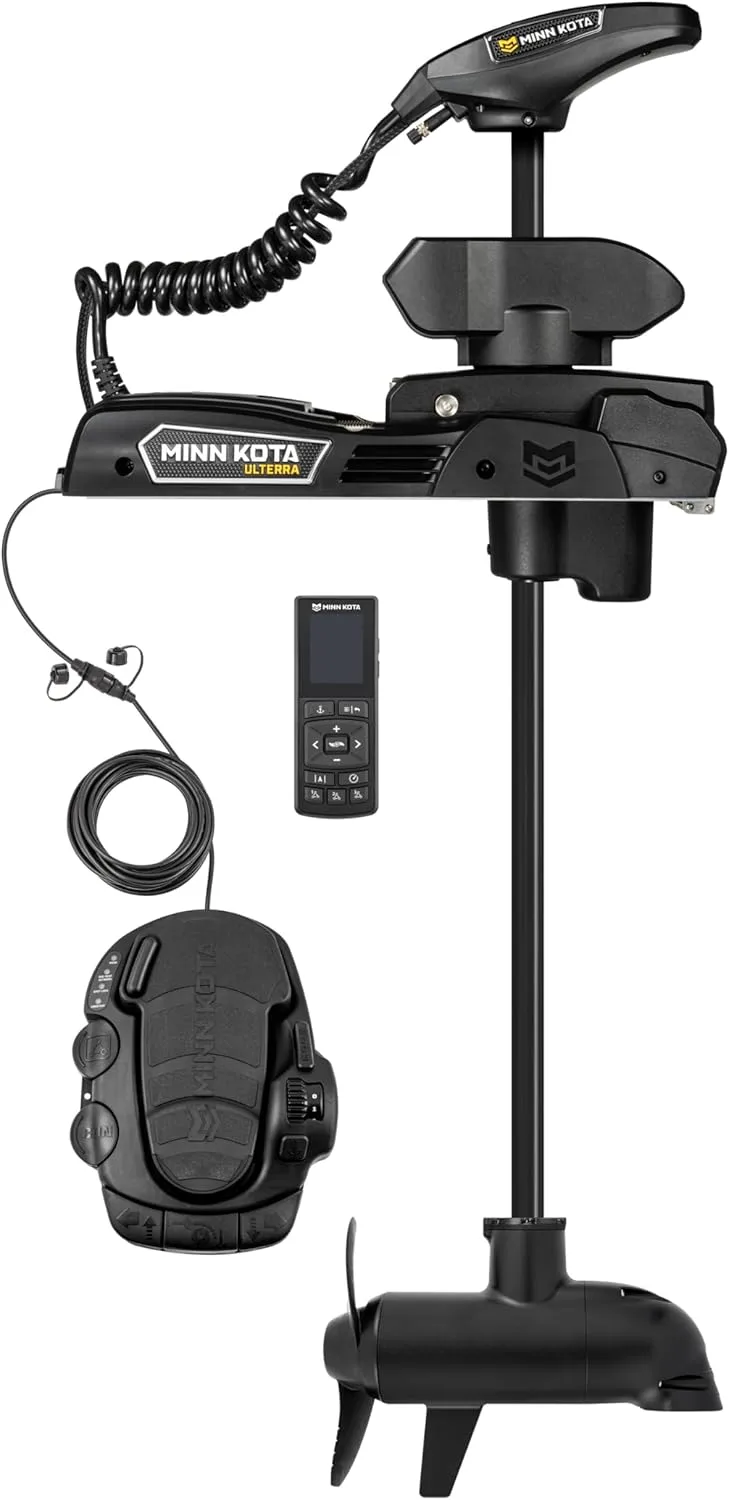 Minn Kota Ulterra QUEST Brushless Bow-Mount Electric Trolling Motor with Spot-Lock, Dual Spectrum CHIRP, 90/115 lb Thrust, 45" Shaft