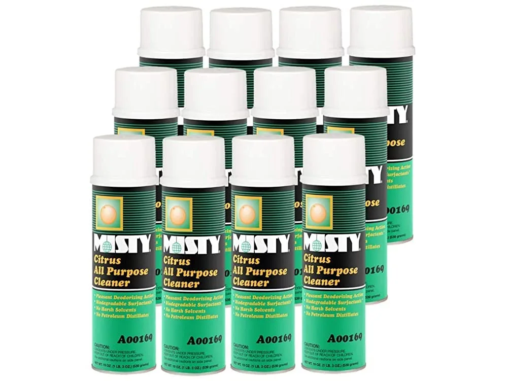MISTY Citrus All-Purpose Cleaner Foam Spray, 19 oz (Case of 12)