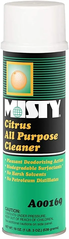 MISTY Citrus All-Purpose Cleaner Foam Spray, 19 oz (Case of 12)