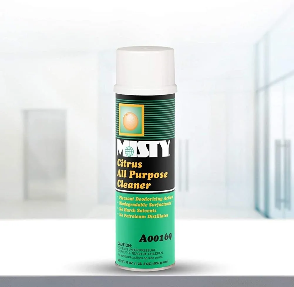 MISTY Citrus All-Purpose Cleaner Foam Spray, 19 oz (Case of 12)