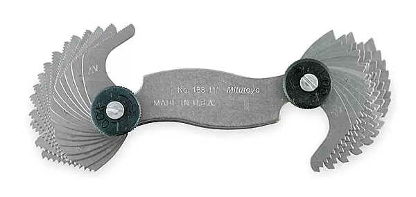 Mitutoyo 188-151 4-42tpi 0.4-7mm Pitch Gage W/51 Leaves