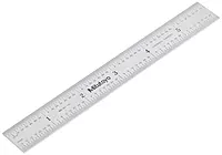 Mitutoyo 182-105, Steel Rule, 6" X 150mm, (1/32, 1/64", 1mm, 1/2mm), 3/64" Thick X 3/4" Wide