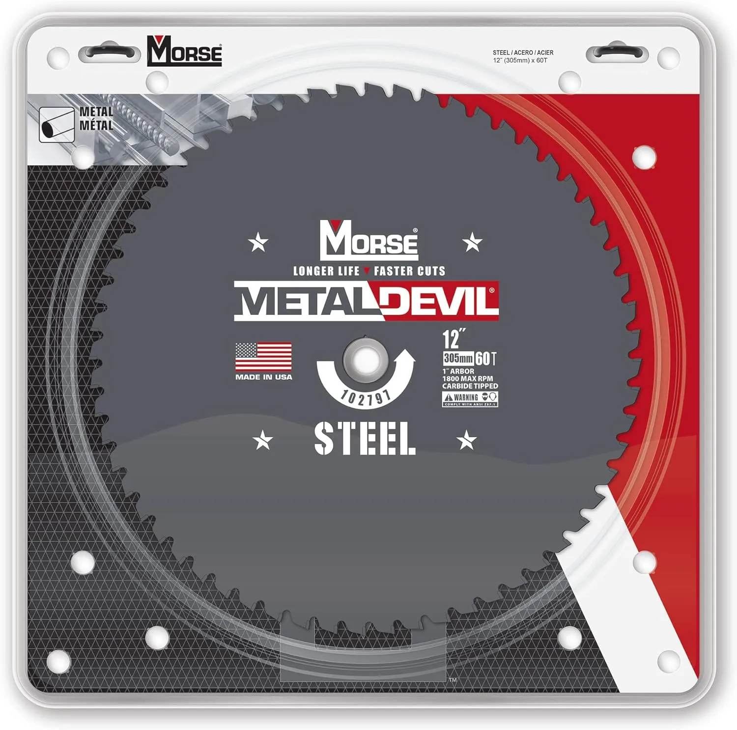 Morse Metal Devil CSM1260FSC Circular Saw Blade Carbide Tipped 12 in