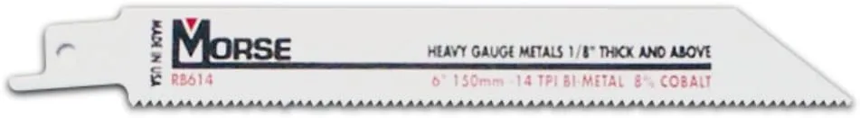 M.K. MORSE 6" Bi-Metal Reciprocating Saw Blades - Matrix II