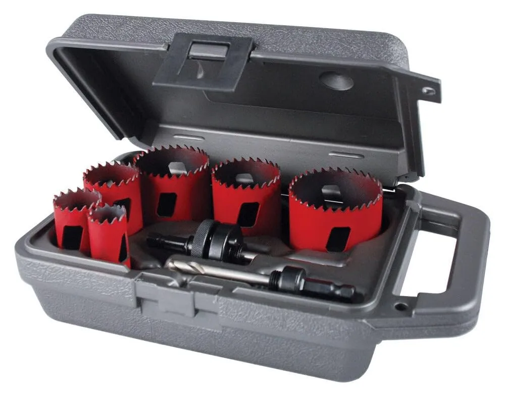 Morse MHS02E 8-Piece Electrician's Bi-Metal Hole Saw Kit