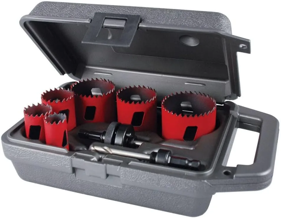 Morse MHS02E 8-Piece Electrician's Bi-Metal Hole Saw Kit