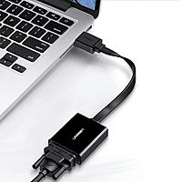 UGREEN HDMI to VGA Adapter, with 3.5mm Audio and Power Port - Black