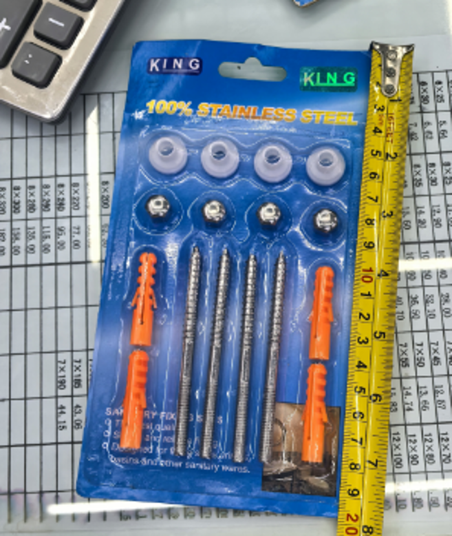 4PC bathroom screw KING 19.5cm card size