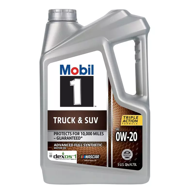 Mobil 1 Truck & SUV Full Synthetic Motor Oil 0W-20, 5 Quart