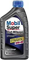 Mobil Super High Mileage 10W-40 Motor Oil, 1 qt.