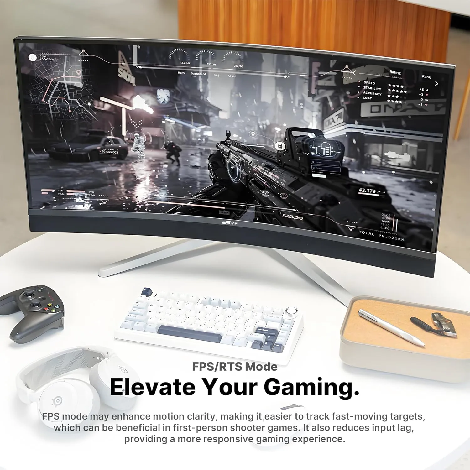 Mobile Pixels 34" Mini-LED Curved Gaming Monitor, WQHD 3440x1440 165Hz 1ms, HDR1000, 99% sRGB/Adobe RGB, 90W USB-C, FreeSync Premium, Built-in Speakers