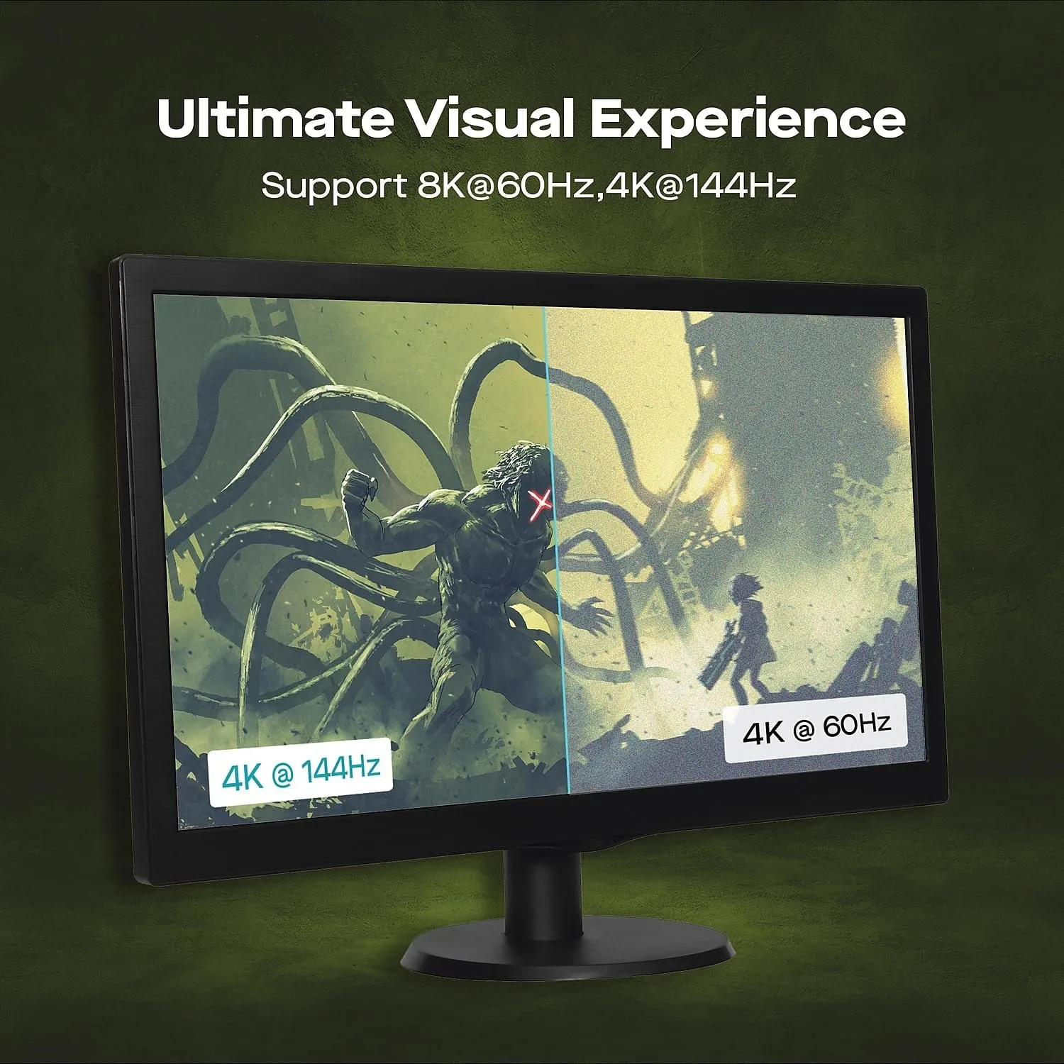 Mobile Pixels 8K DisplayPort 6ft Cable, DP 1.4 Cable (8K@60Hz, 4K@144Hz) HBR3 Support 32.4Gbps, HDR, HDCP 2.2, FreeSync G-Sync (Black)