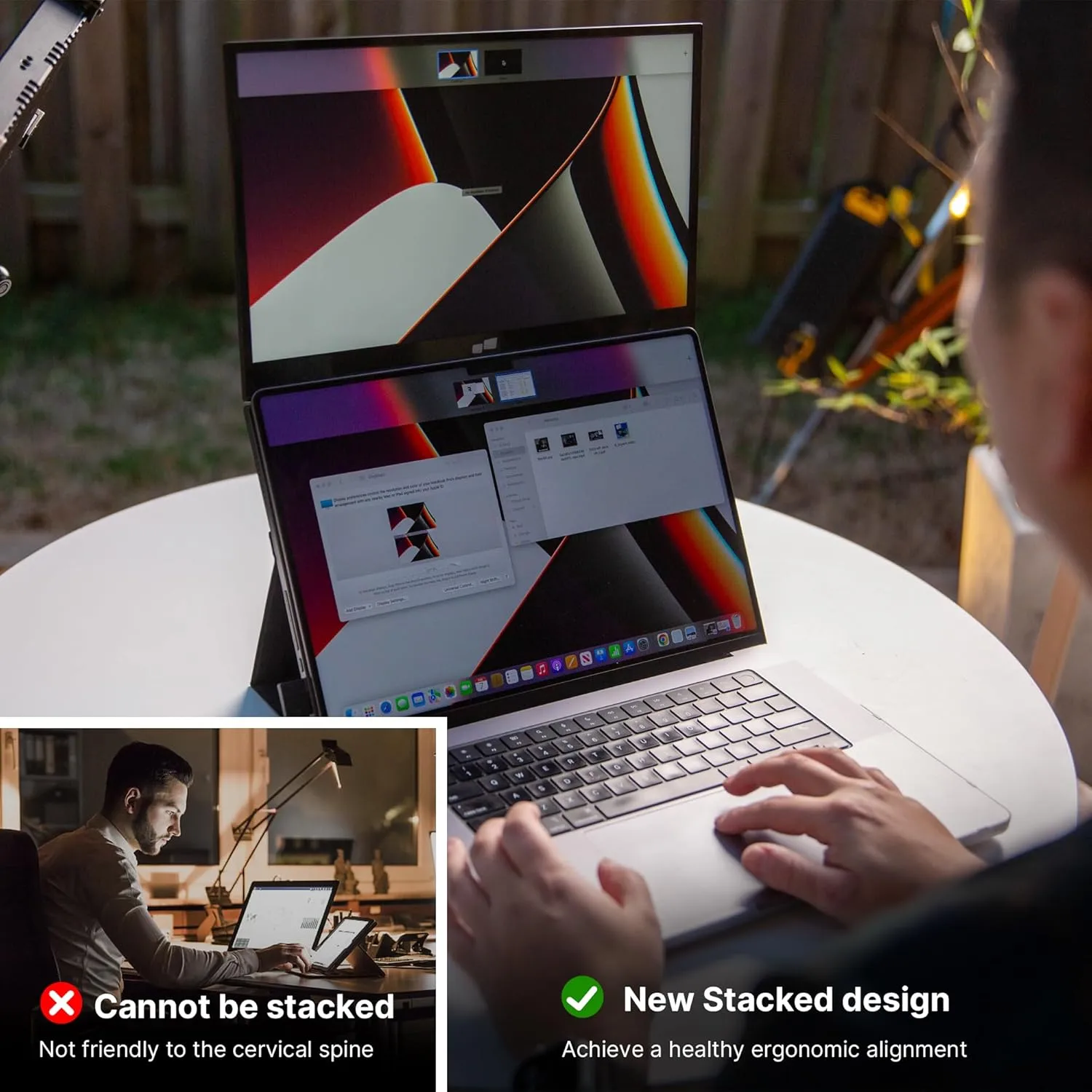 Mobile Pixels Duex Float 2.0 Portable Stacked Monitor