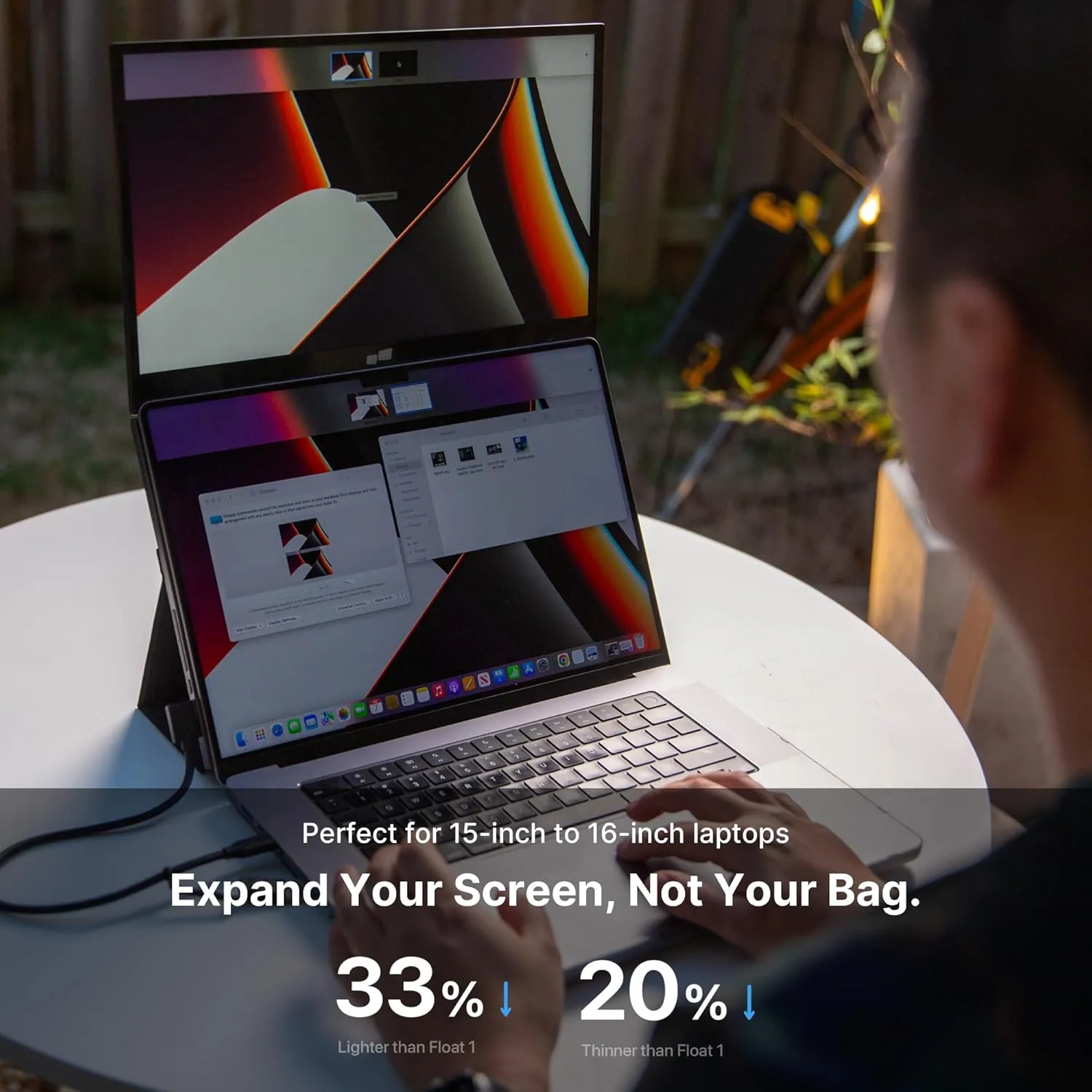 Mobile Pixels Duex Float 2.0 Portable Stacked Monitor