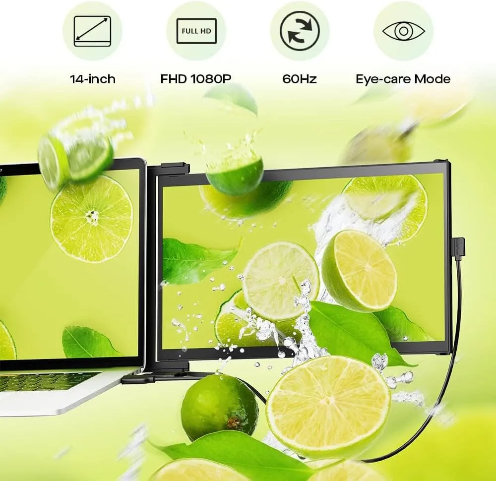 Mobile Pixels Duex Max DS 14.1in FHD Portable Monitor - Black