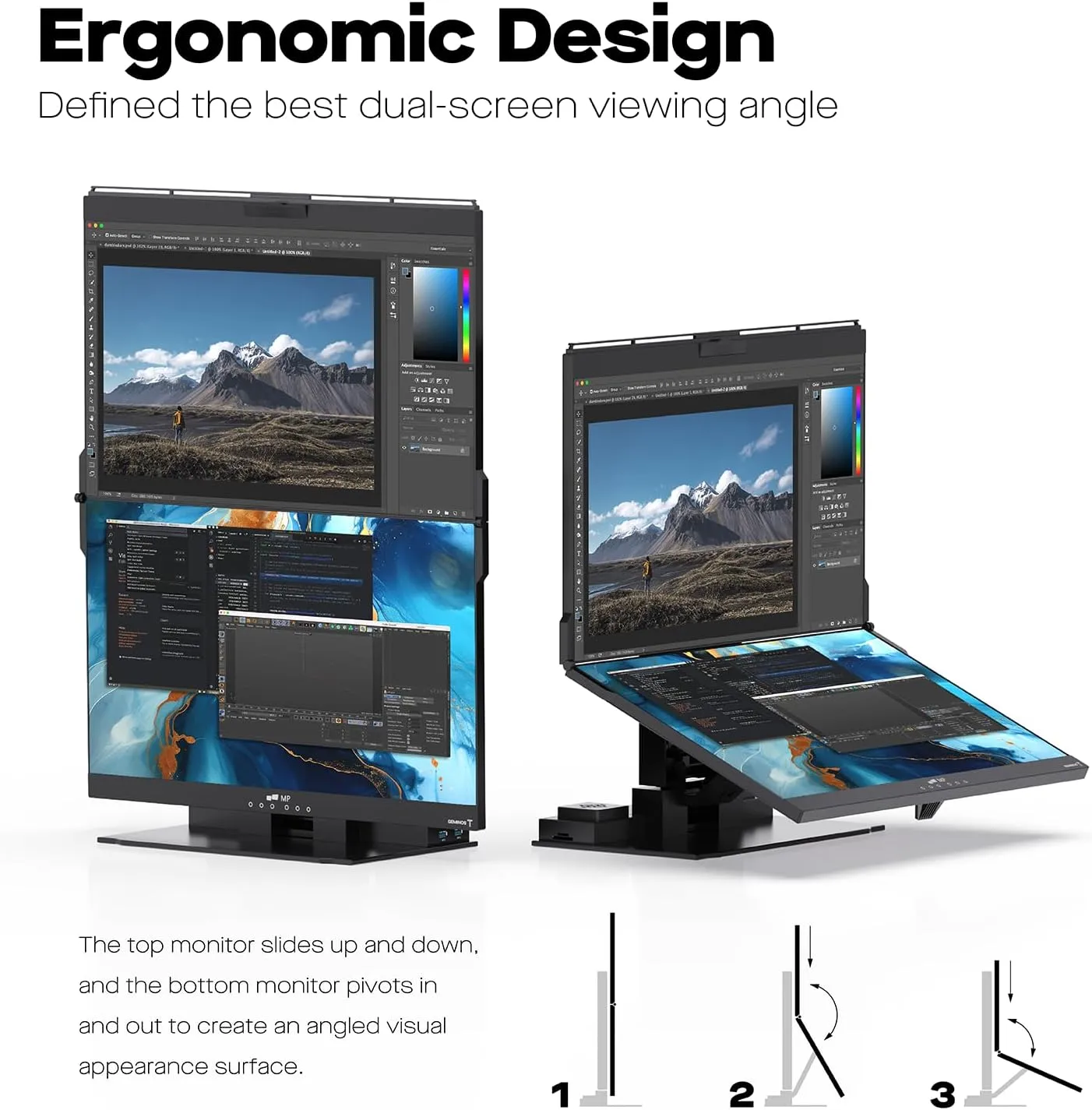MP Mobile Pixels Geminos Dual-Stacked 24in Monitor