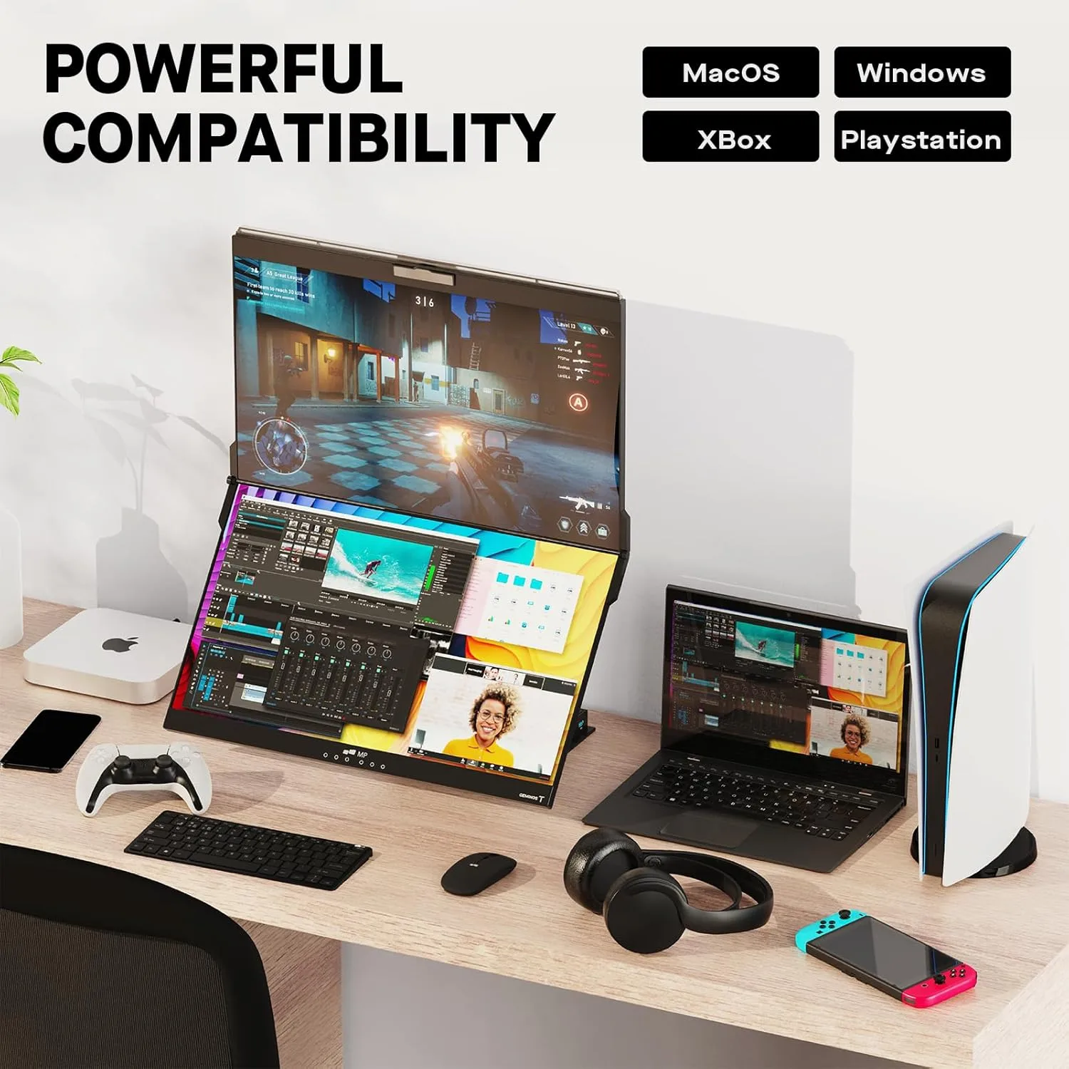 MP Mobile Pixels Geminos Dual-Stacked 24in Monitor