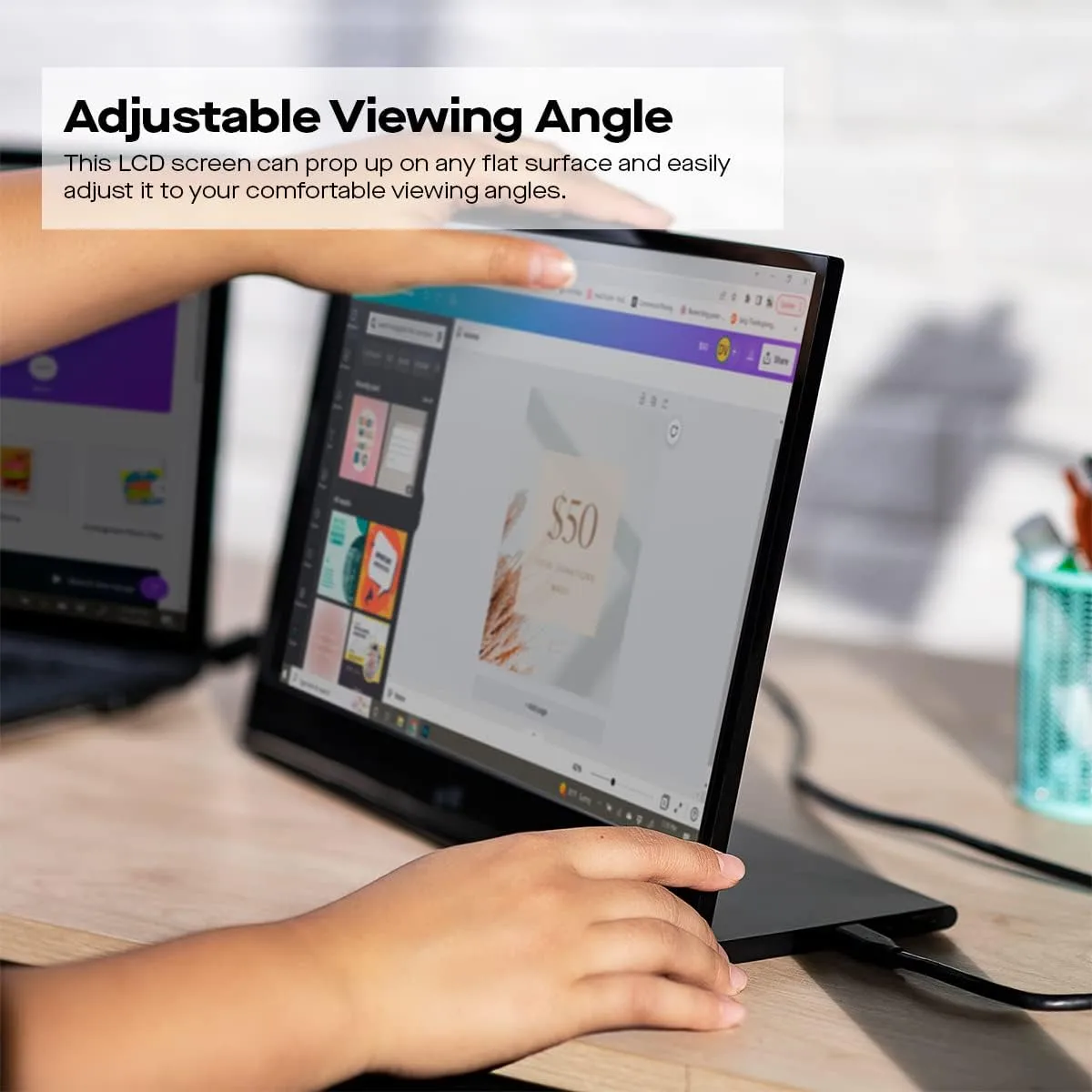 MP Mobile Pixels Glance 16" Portable 1080P FHD Monitor - HDMI & USB-C