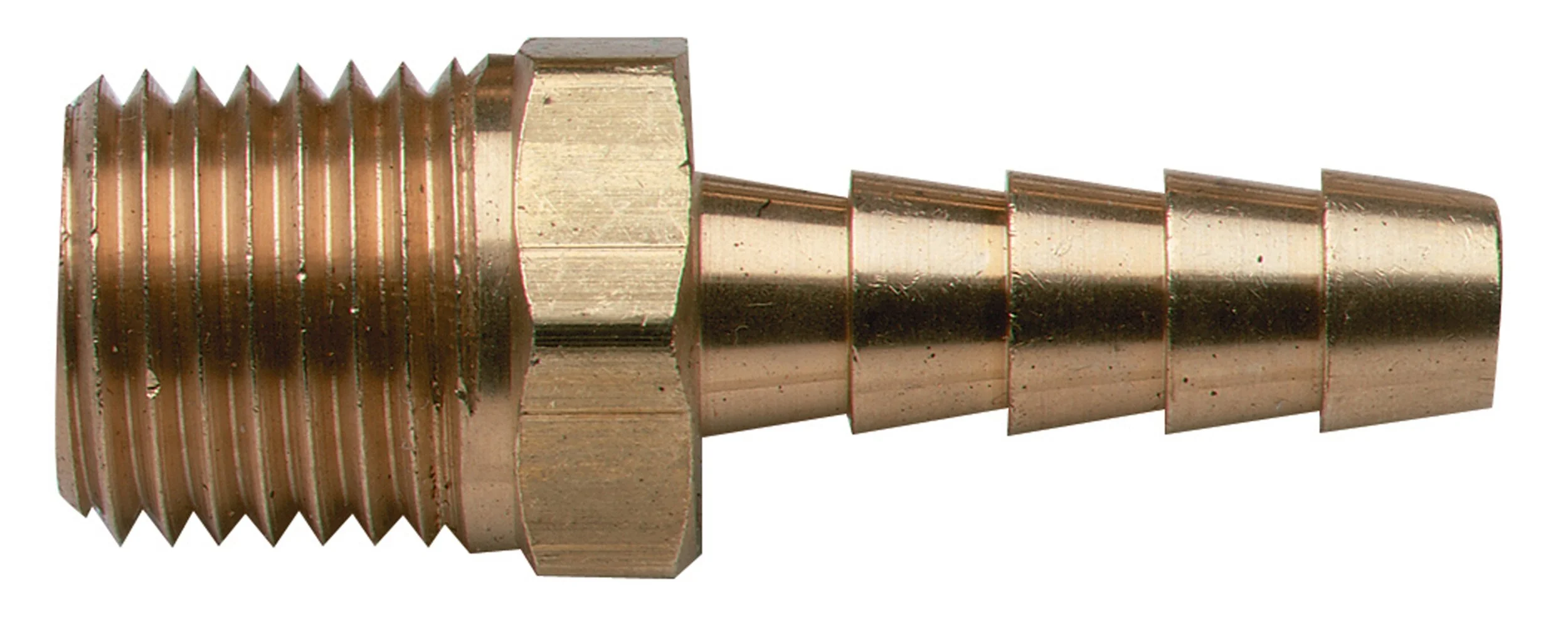 Moeller Fuel Hose Connector 1/4 NPT x 1/4'' Brass Barb