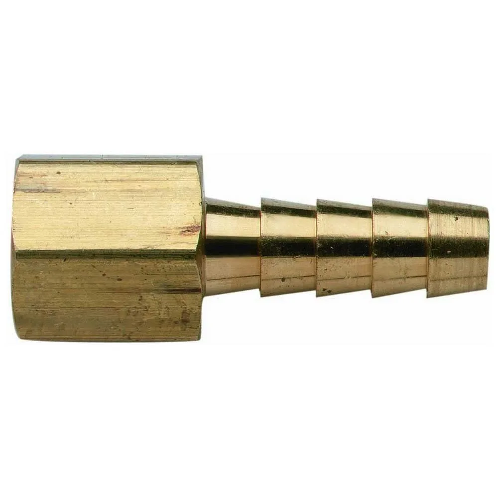Moeller Brass Fuel Line Hose Barb (Female 1/4" NPT x 3/8")