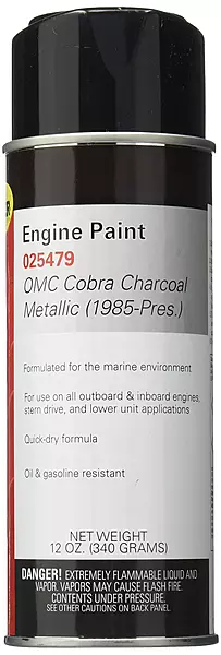 Moeller 025479 EP Omc Marine Paint, Charcoal Metallic