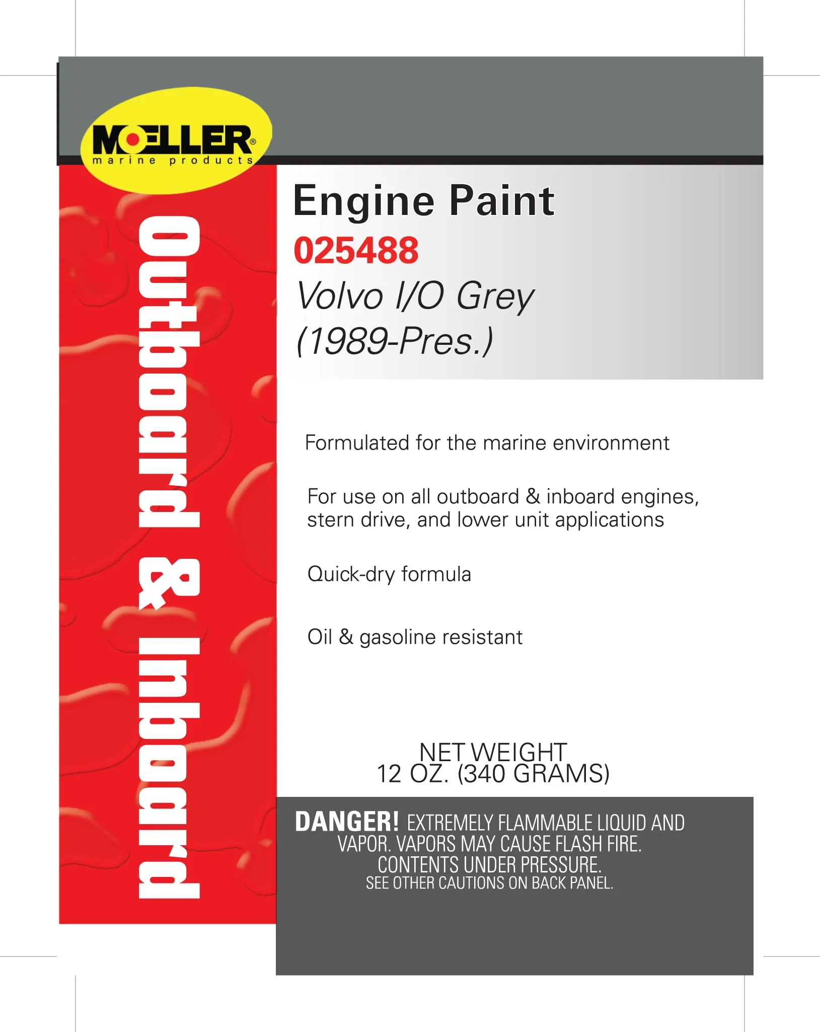 Engine Paint Color: Volvo I/O Grey (1989-Pres.)
