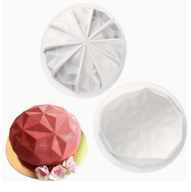 Molde de Silicon Redondo de Diamantes INV