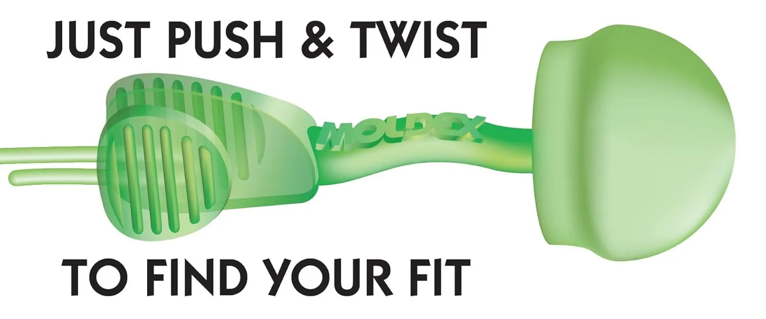 Disposable Ear Plugs, Corded, Green, PK100