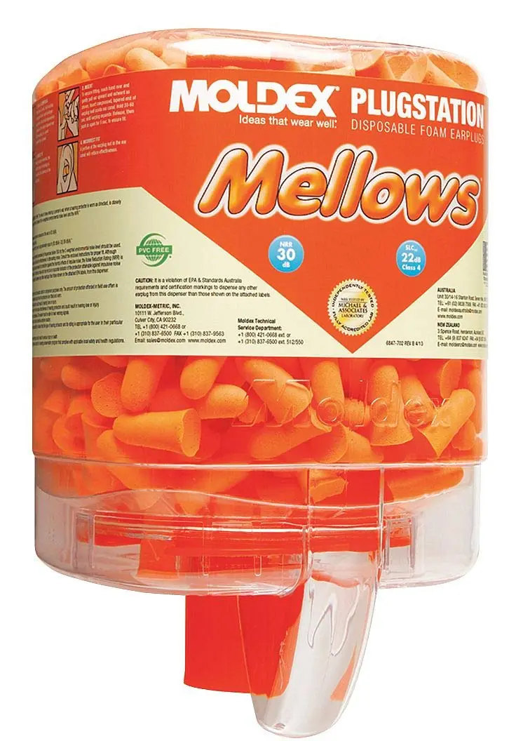 Moldex Ear Plugs, 30dB, W/o Cord, Univ, PK250