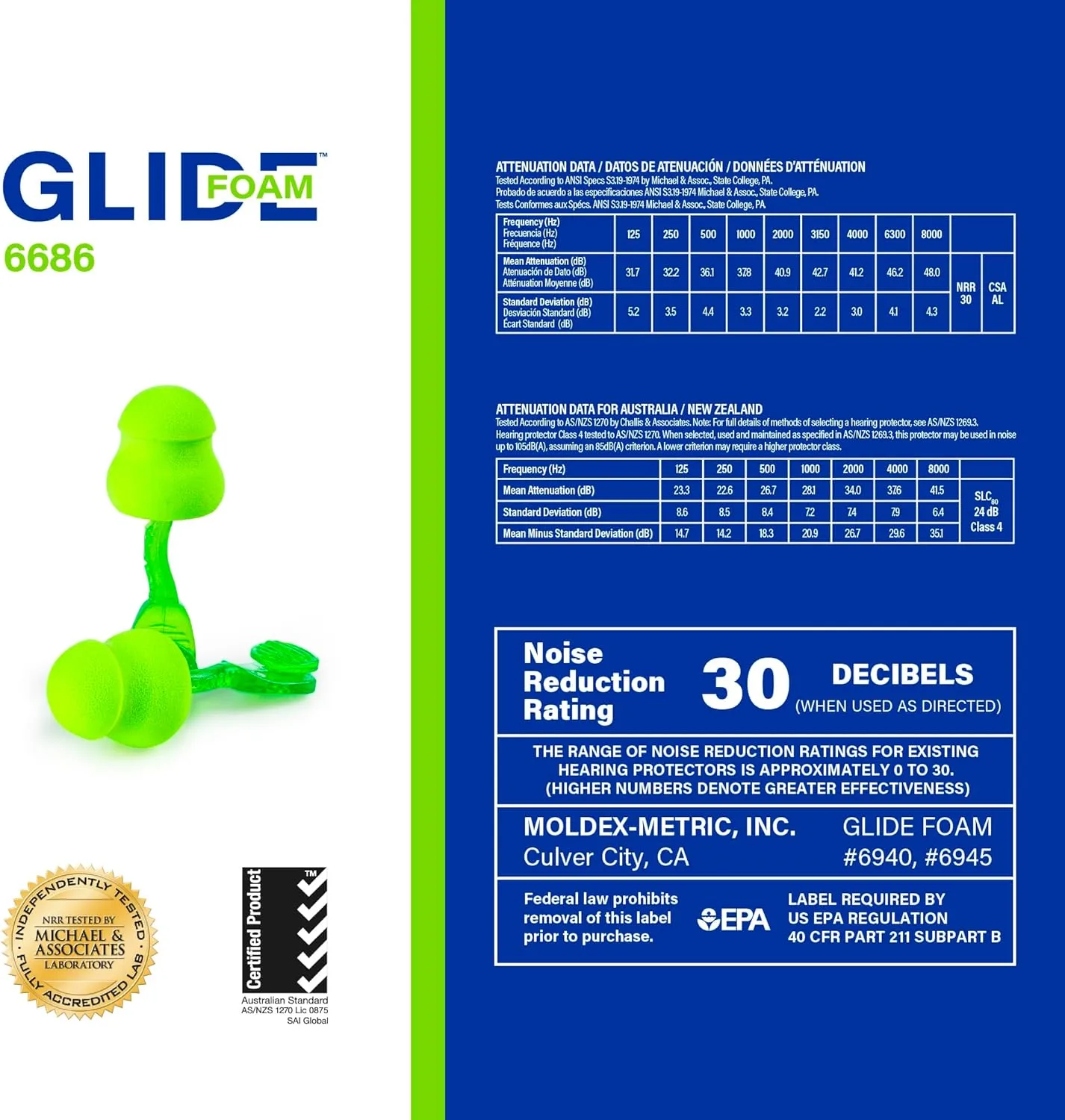 MOLDEX Uncorded Disposable Foam Earplug Jar