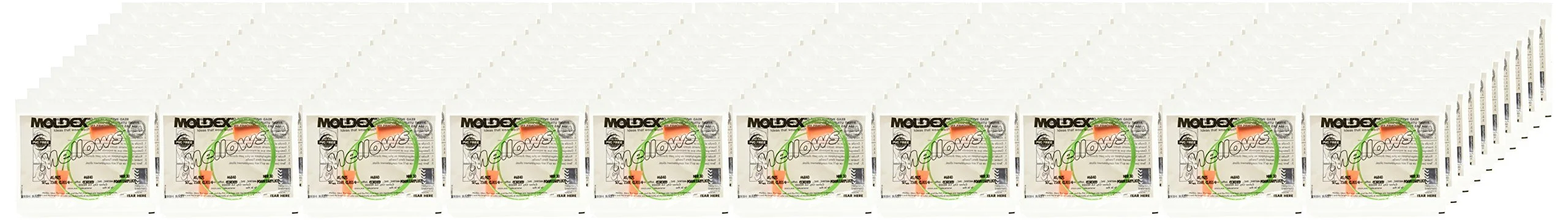 Moldex 507-6840 Mellows Foam Ear Plugs, Corded, One Size (Pack of 100)