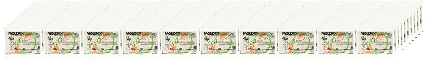 Moldex 507-6840 Mellows Foam Ear Plugs, Corded, One Size (Pack of 100)